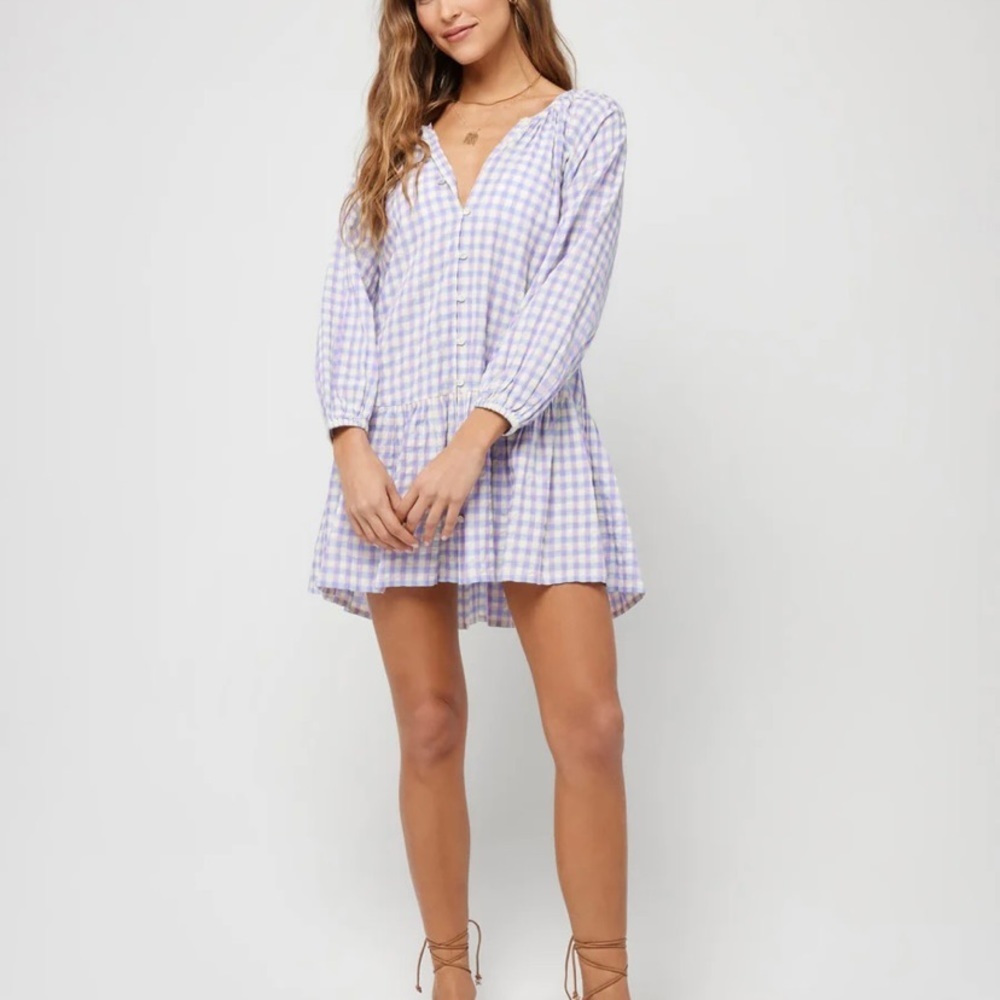 NWT Revolve L*Space Vida Dress in Park Slope Plaid Gingham Size Small